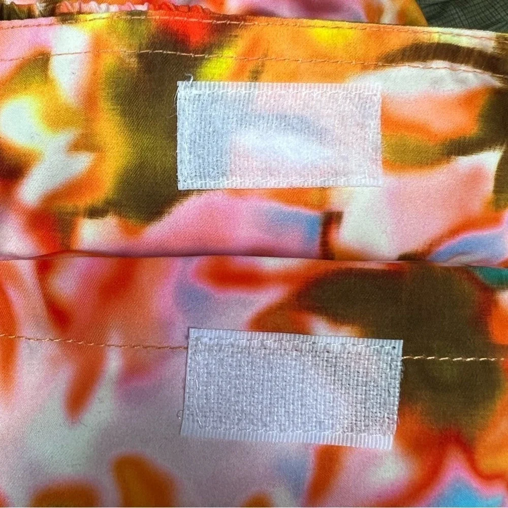 Bugatchi Tropical Print Swim Trunks Classic Lined Velcro Back Pocket Size XXL